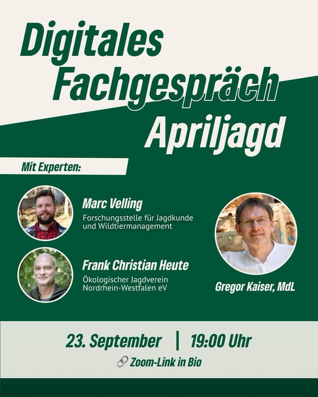 Digitales Fachgespräch Apriljagd